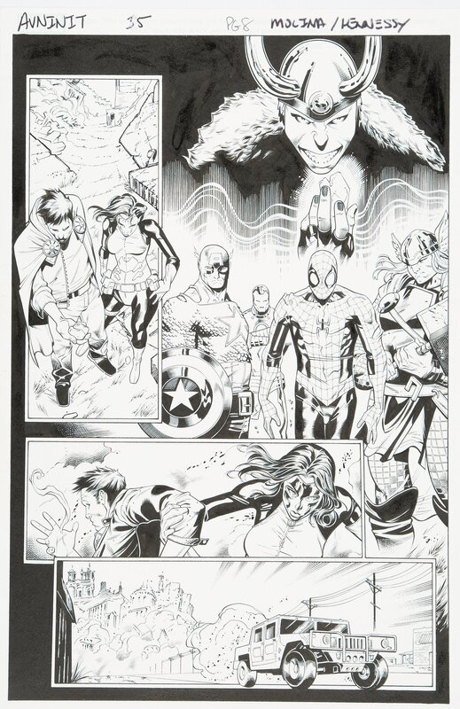 Jorge Molina, Andrew Hennessy, Avengers: The Initiative #35 p8 - Planche originale
