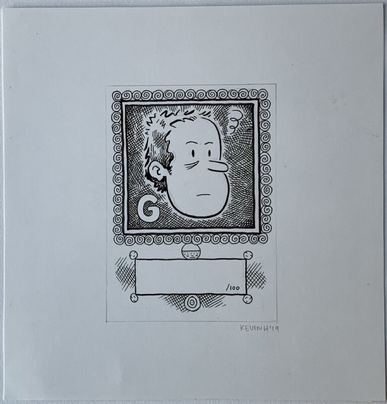 Kevin Huizenga - Glenn Ganges - ex-libris - Original Illustration