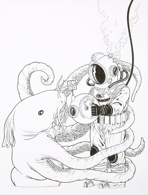 En vente - Underwater par Tim Lane - Illustration originale
