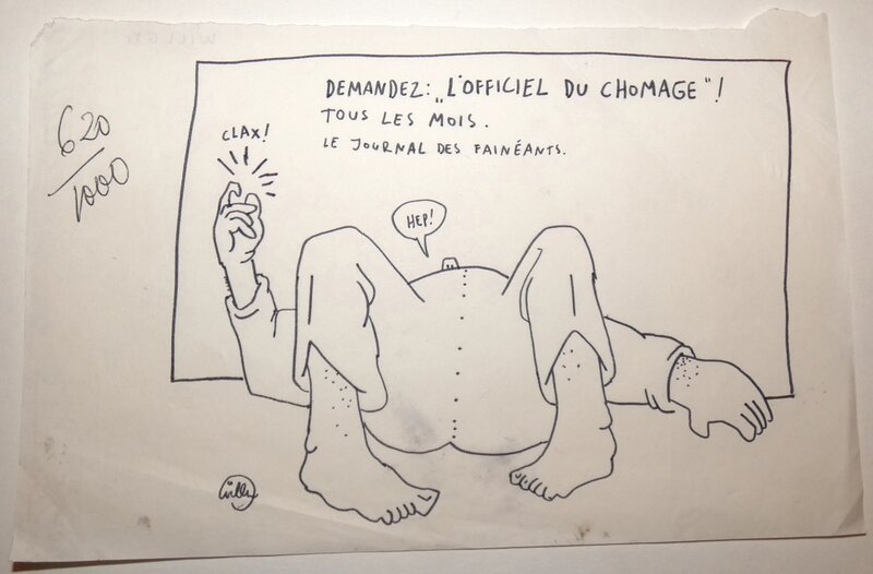 Willem, Le chômage baisse en France , c'est embêtant pour les humoristes ? - Comic Strip