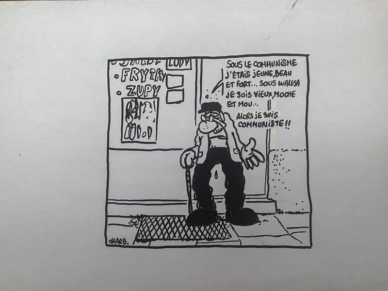 Charb et le communisme - Original Illustration