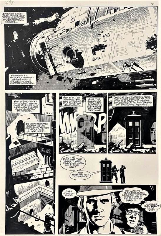 Dave Gibbons, Doctor Who  - Stars Fell on Stockbridge (Doctor Who Monthly 68, 1982) - Planche originale