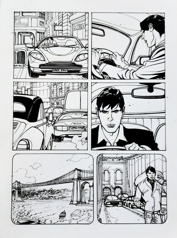 Nicola Mari, Dylan Dog et une Aston Martin DB7 - Comic Strip