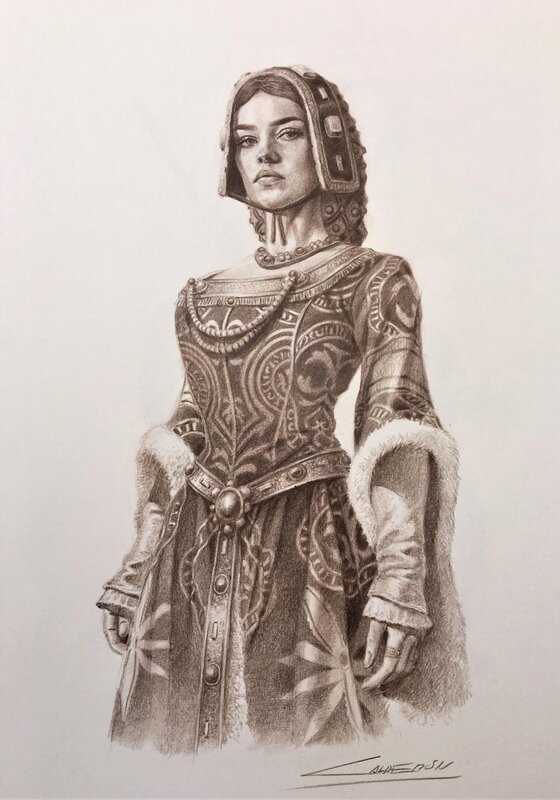 Anne de Bretagne par Jaime Caldéron - Illustration originale