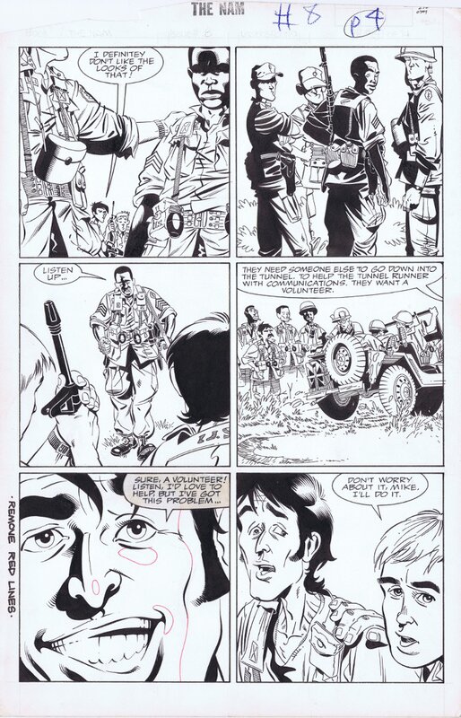 The Nam #8 page 4 par Michael Golden - Planche originale