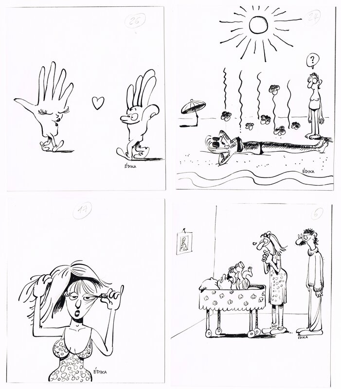 Jeux Pif Poche 2 by Édika - Original Illustration