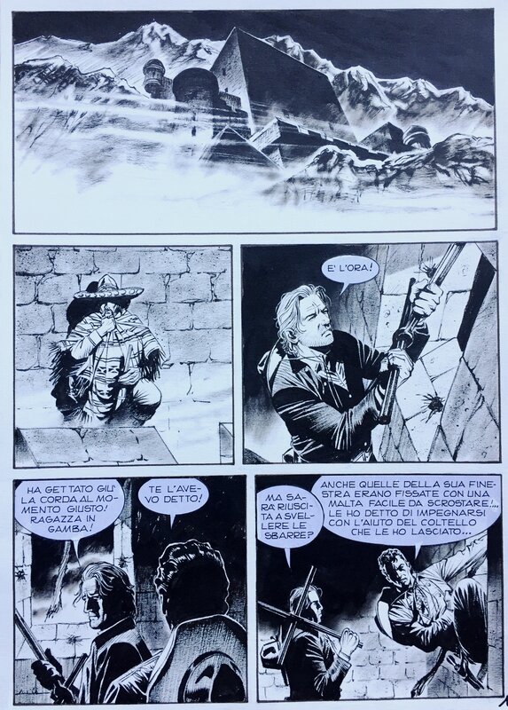 Maurizio Dotti, Mauro Boselli, Tex n° 640, L'Isola della Nebbia, première partie, planche n°13 (Bonelli) - Comic Strip