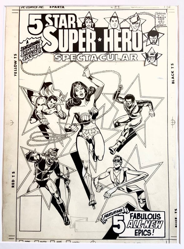 Dick Dillin, 5 star super Heros #1 - Cover - Original Cover
