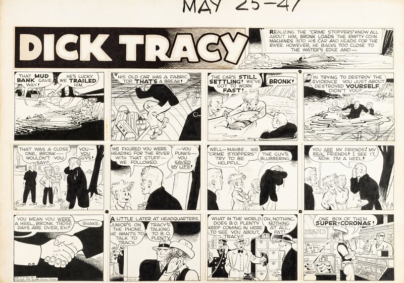Dick Tracy par Chester Gould - Planche originale