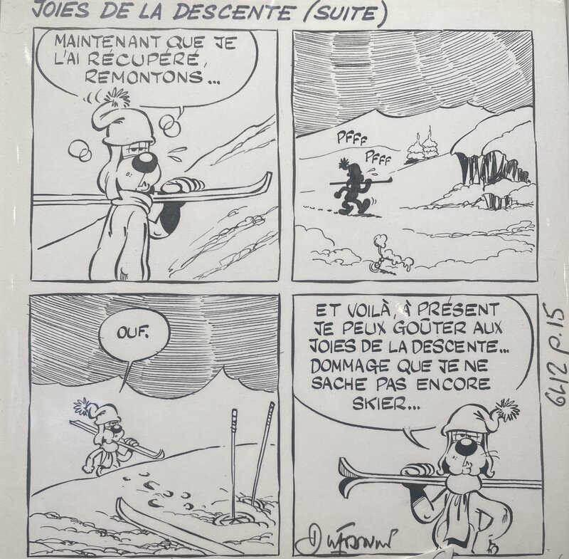 Gai Luron par Henri Dufranne, Gotlib - Planche originale