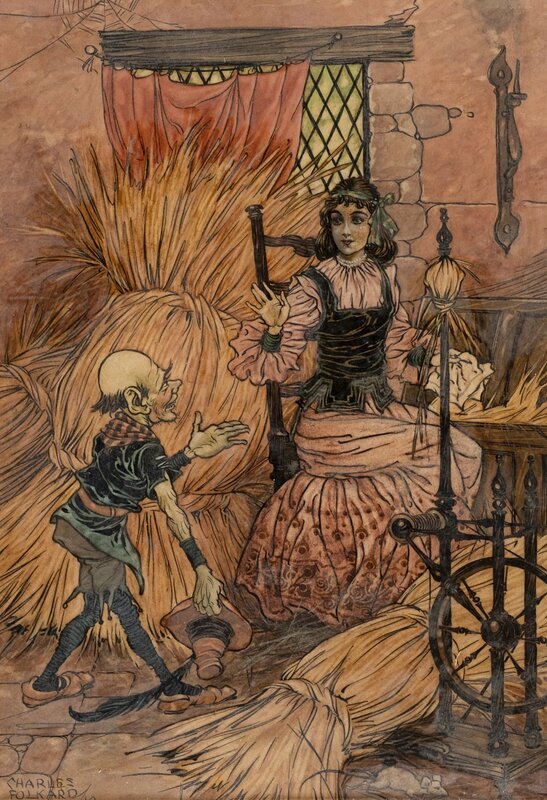 Charles James Folkard, Rumpelstiltskin Grimm's Fairy Tales - Illustration originale