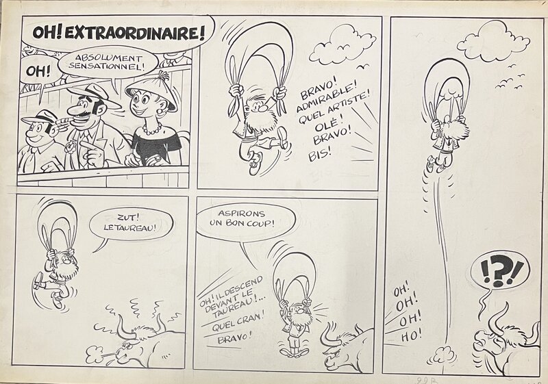 Raymond Macherot, Le Pere La Houle - demi page - Comic Strip