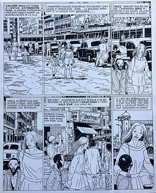 Ceppi, Stéphane Clément, L'étreinte d'Howrah, planche n°1, 1982. - Comic Strip