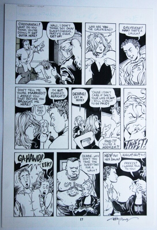 Terry Moore, Strangers in Paradise v1 #2 p17 - Planche originale