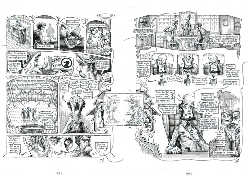 For sale - Benoît Dahan, Cyril Lieron, Dans la tête de Sherlock Holmes T1 Pl 19-22 - Comic Strip