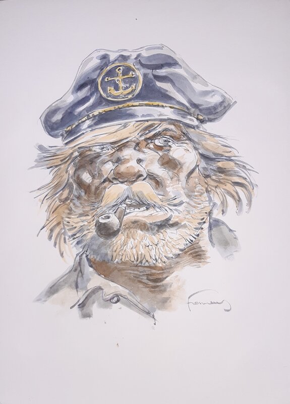 Hermann, (Grande) Illustration de Barney Jordan - Original Illustration