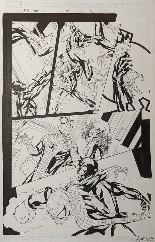 Mike McKone, Andy Lanning, The Amazing Spider-Man Annual #35, page 6 - Planche originale