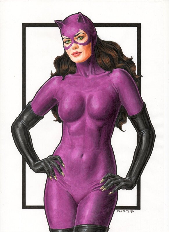 Catwoman by Peter Cleary - Original Illustration