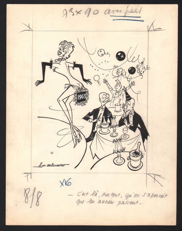 1963 by Albert Georges Badert - Original Illustration