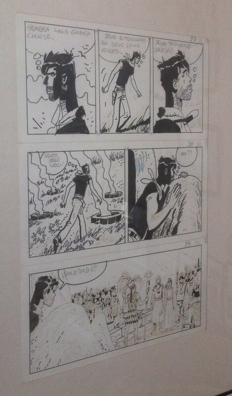 Hugo Pratt, Page from Mu - Corto Maltese - Comic Strip