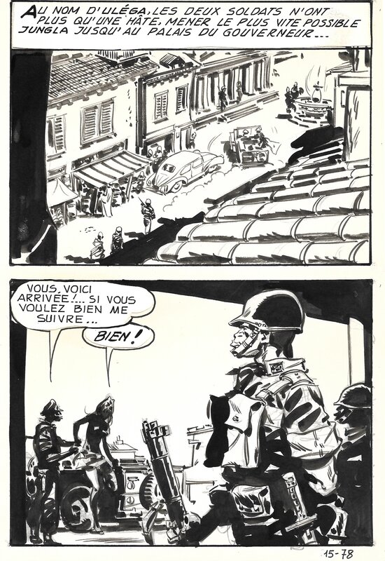 For sale - Fenzo, Jungla#29, Sangue sulla palude, planche n°78, 1969. - Comic Strip