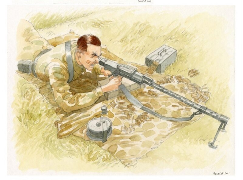 For sale - Jean-Michel Beuriot, Philippe Richelle, Amours fragiles - L'armée indigne - Original Illustration For sale - Jean-Michel Beuriot, Philippe Richelle, Amours fragiles - L'armée indigne - Original Illustration
