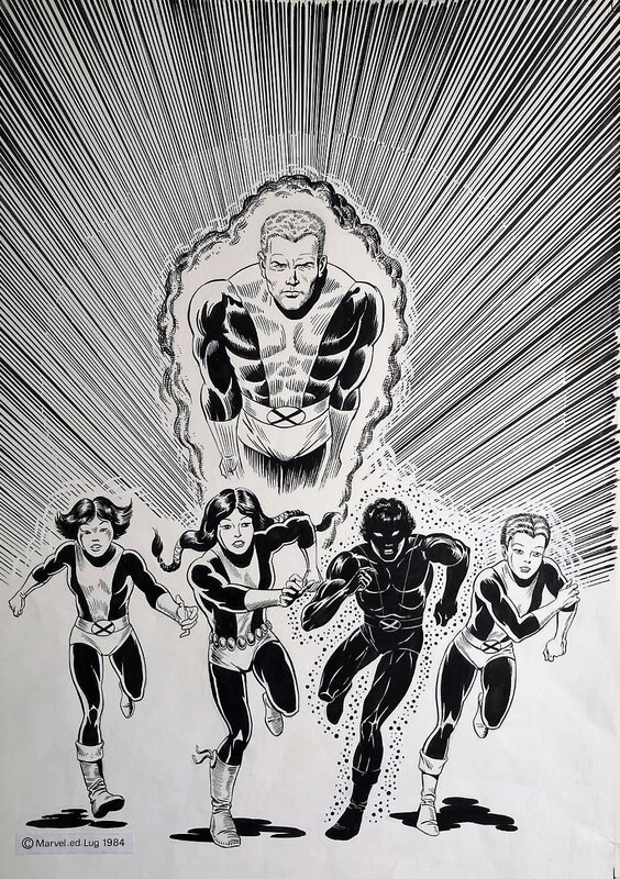 Jean Frisano, Poster Les Nouveaux Mutants - Original Illustration
