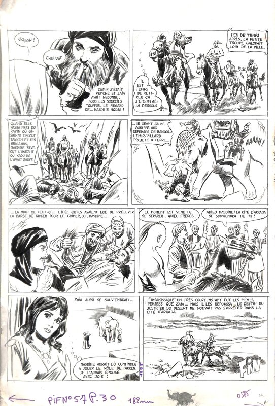 Angelo Di Marco, Roger Lécureux, Nadsine Hodja. L'éléphant blanc. - Comic Strip