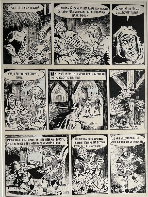 Willy Vandersteen, De Rode Ridder 1 Het gebroken zwaard - Comic Strip