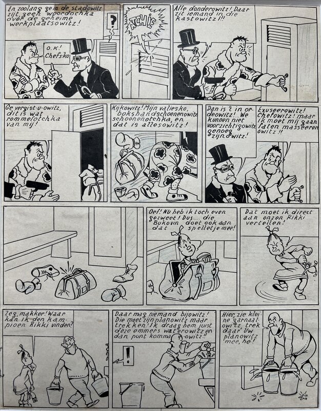 Willy Vandersteen, Rikki en Wiske - originele pagina in inkt - Comic Strip