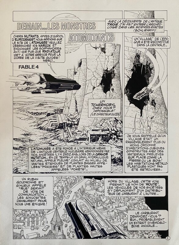 Jean-Yves Mitton, Demain... les monstres - Planche d’ouverture de la Fable 04 ... - Comic Strip