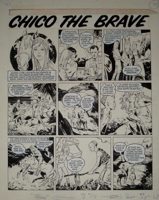 Jean Sidobre, Georges Lévis, Chico The Brave page 1 - Planche originale