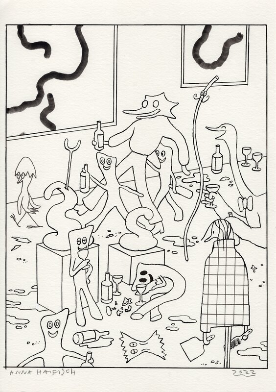 Anna Haifisch, Illustration for Süddeutsche Zeitung - Illustration originale Anna Haifisch, Illustration for Süddeutsche Zeitung - Illustration originale