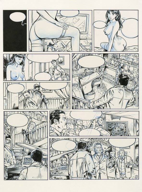 For sale - Renaud Garreta, Adieu Calder, Tome 1, Le maître de Benson Gate - planche 15 - Comic Strip