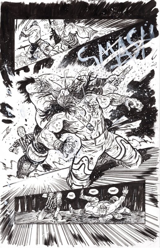 Daniel Warren Johnson, Do A Powerbomb #2, pg. 15 - Cobrasun vs. Kaneda the Destroyer - Comic Strip