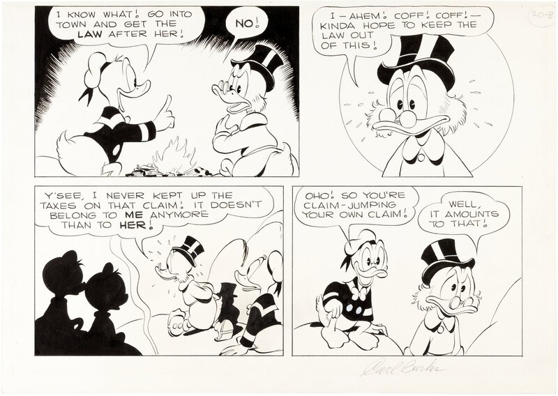 Carl Barks - Uncle Scrooge - Back to the Klondike - 1952 - Planche originale