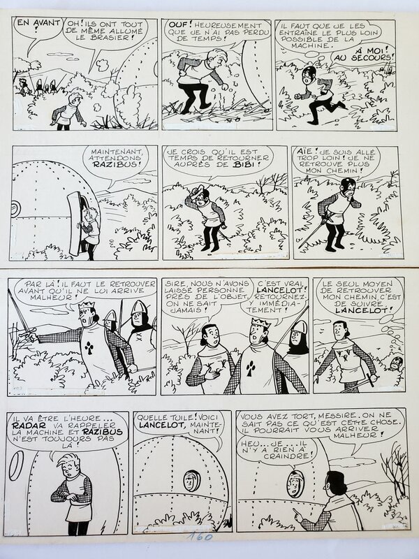 Pierre Lacroix, BiIBI FRICOTIN CHEZ LES CHEVALIERS DE LA TABLE RONDE n°65 2ème série apès-guerre - Comic Strip