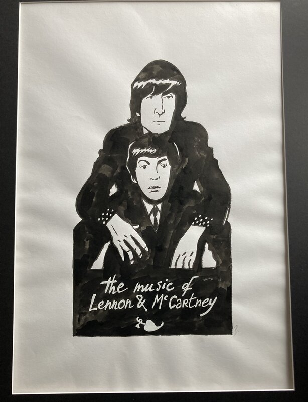 Lennon et Mc Cartney par Bourhis - Original Illustration