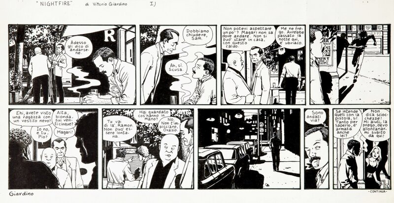 Giardino Vittorio, Sam Pezzo : ‘ Nightfire ‘ histoire complete en 3 planches 1/3 - Comic Strip