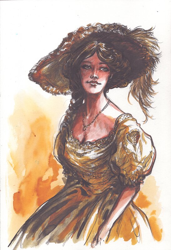 For sale - Femme 1900 by Gwendal Lemercier - Original Illustration