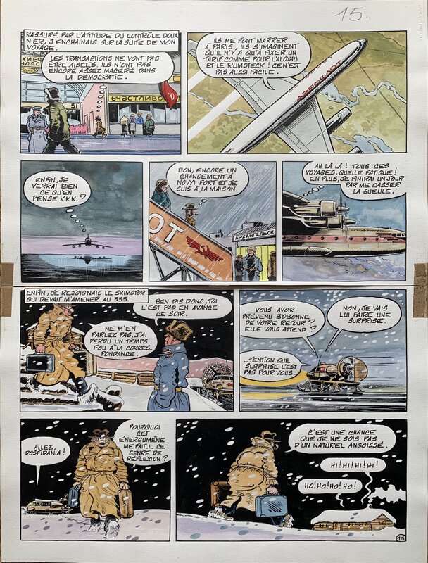 En vente - Dimitri, Tome 12 du Goulag « Halte à la viscère », planche 15 - Planche originale