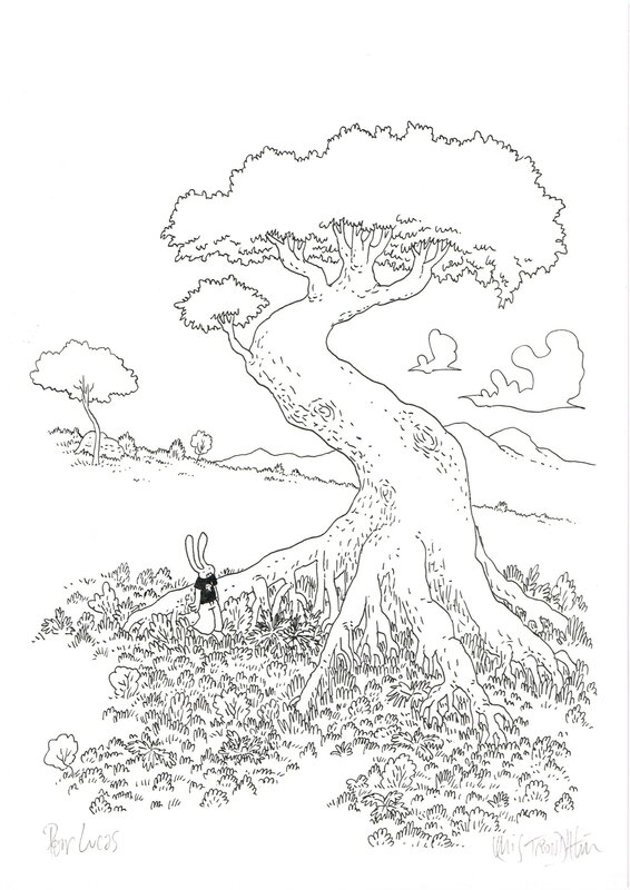 Lapinot par Lewis Trondheim - Illustration originale