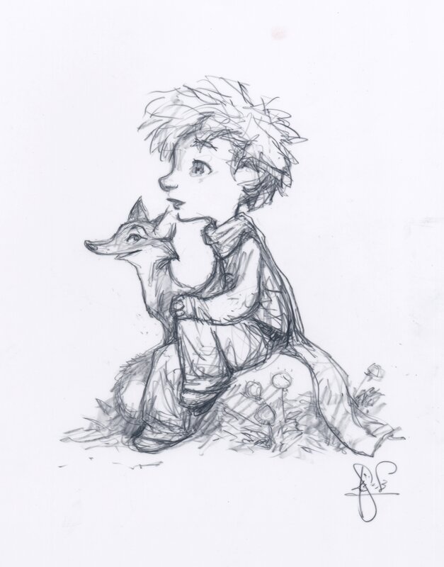 For sale - Peter De Sève, The Little Prince, Fox 1 - Sketch