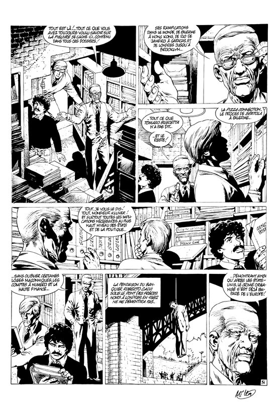 Jean-Yves Mitton, François Corteggiani, De Silence et de Sang - tome 10 Dans le Courant Sans Fin (planche 36) - Comic Strip