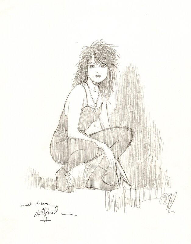 neil gaiman, chris bachalo DEATH 1992 sketch - Sketch neil gaiman, chris bachalo DEATH 1992 sketch - Sketch