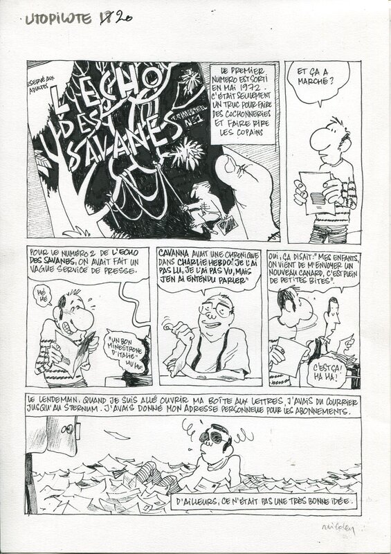 For sale - Nicoby, Eric Eric Aeschimann, La Révolution Pilote, Gotlib 20 - Comic Strip
