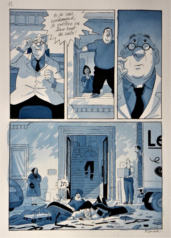 For sale - » La loi des probabilités  » – Planche originale n°  – Pascal Rabaté (Scénario) | François Ravard (Dessin, Couleurs) - Comic Strip