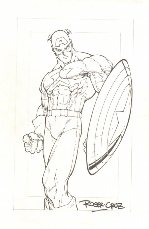 Captain America par Roger Cruz - Illustration originale