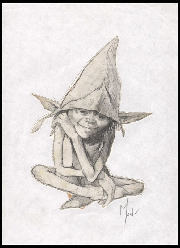 En vente - Elfe par Emmanuel Civiello - Illustration originale