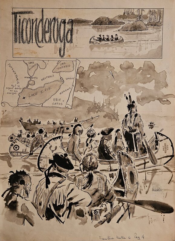 1959 - Ticonderoga par Hugo Pratt, Hector Oesterheld - Planche originale